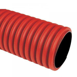 Труба двустенная защитная гофрированная красная SN 8 160 мм длина 6 м