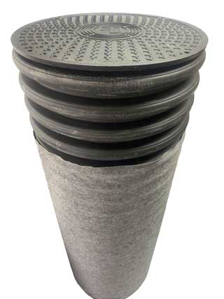 Колодец фильтрационный с перфорацией в геотекстиле 315/271 Н 1500 мм